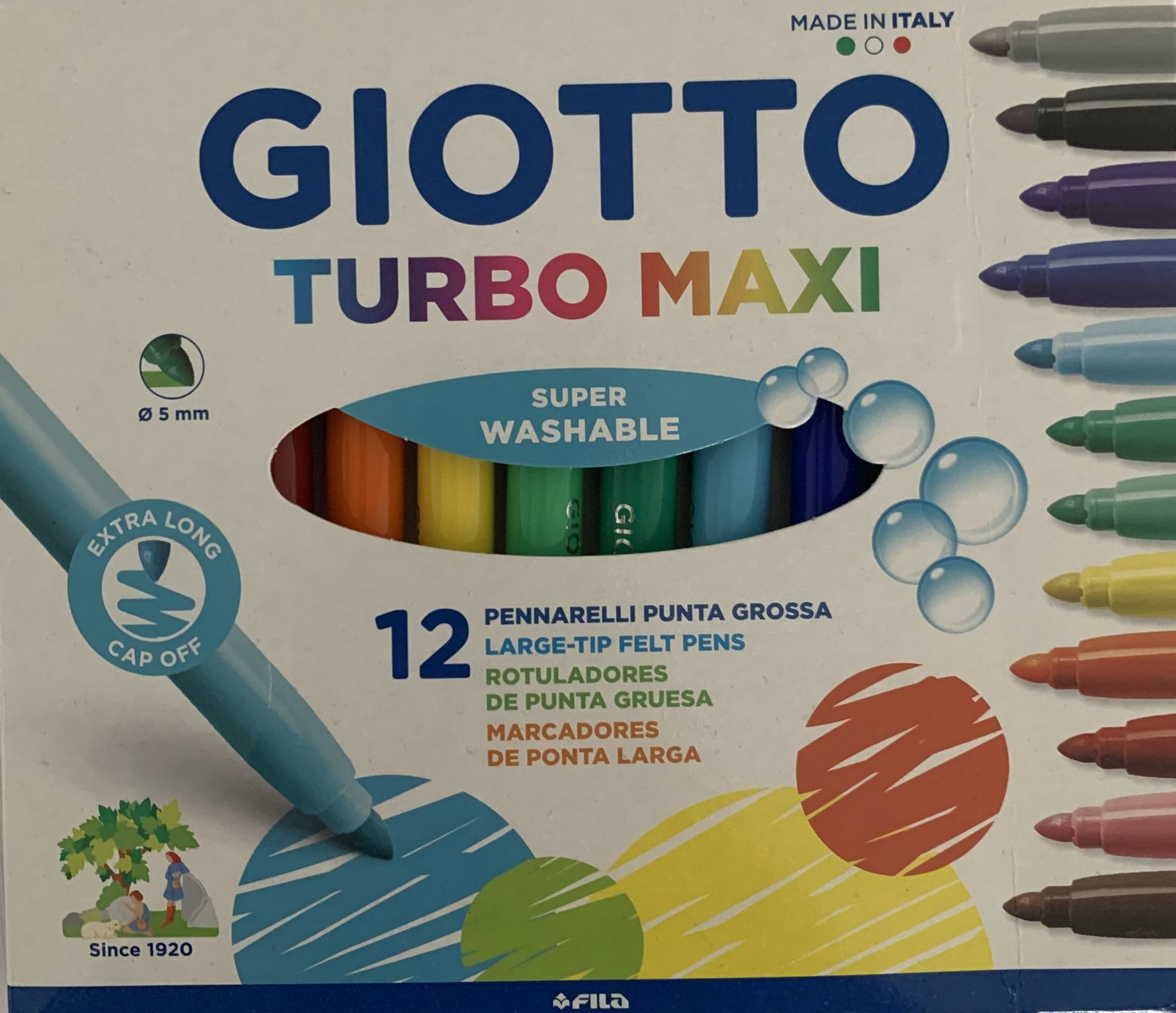Pennarelli Giotto Turbo Maxi 12 pz – Cartoleria Monelli